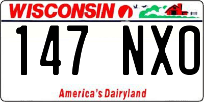 WI license plate 147NXO