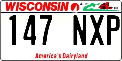 WI license plate 147NXP