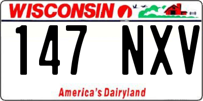 WI license plate 147NXV