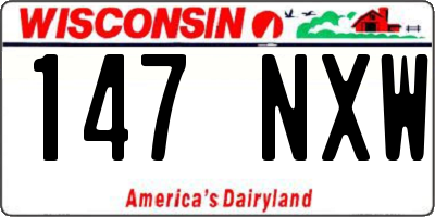 WI license plate 147NXW