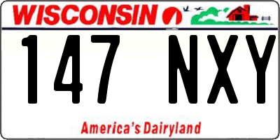 WI license plate 147NXY