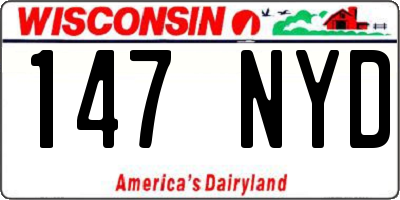 WI license plate 147NYD