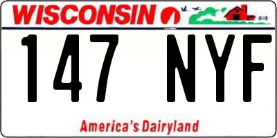 WI license plate 147NYF