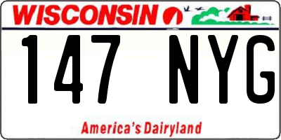 WI license plate 147NYG