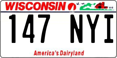 WI license plate 147NYI