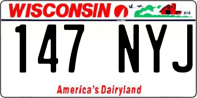 WI license plate 147NYJ