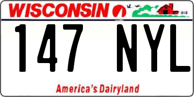 WI license plate 147NYL