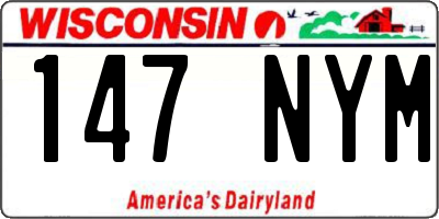 WI license plate 147NYM