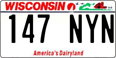 WI license plate 147NYN
