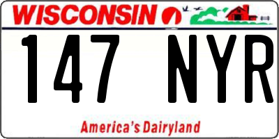 WI license plate 147NYR