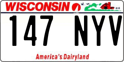 WI license plate 147NYV