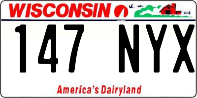 WI license plate 147NYX