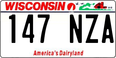 WI license plate 147NZA
