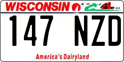 WI license plate 147NZD