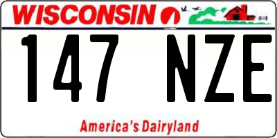 WI license plate 147NZE