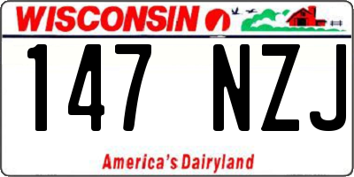 WI license plate 147NZJ