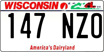 WI license plate 147NZO