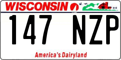 WI license plate 147NZP