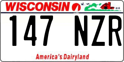 WI license plate 147NZR