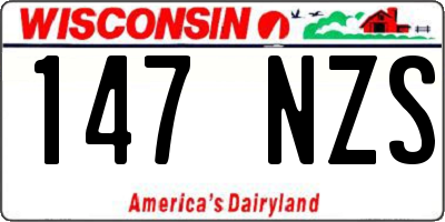 WI license plate 147NZS