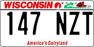 WI license plate 147NZT