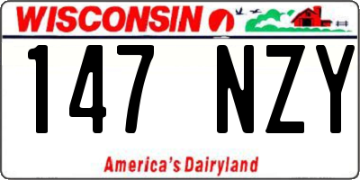 WI license plate 147NZY