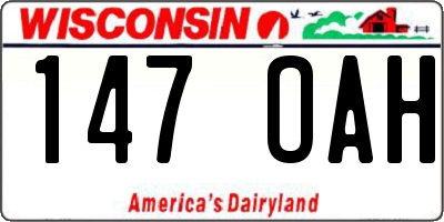 WI license plate 147OAH