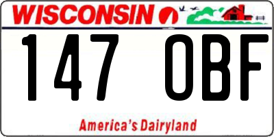 WI license plate 147OBF