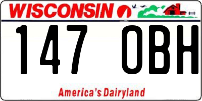 WI license plate 147OBH