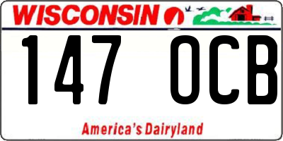 WI license plate 147OCB