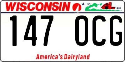 WI license plate 147OCG