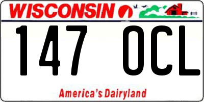 WI license plate 147OCL