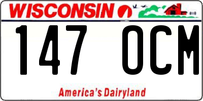 WI license plate 147OCM