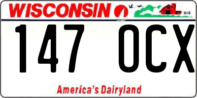 WI license plate 147OCX