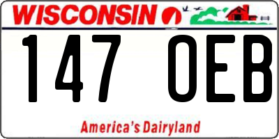 WI license plate 147OEB