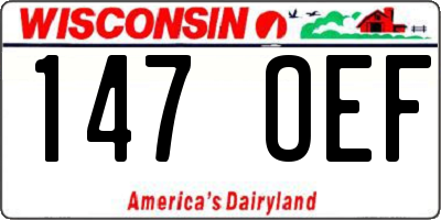 WI license plate 147OEF