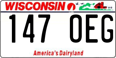 WI license plate 147OEG