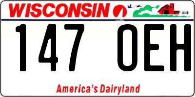 WI license plate 147OEH
