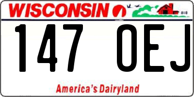 WI license plate 147OEJ