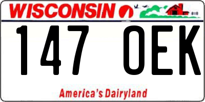 WI license plate 147OEK