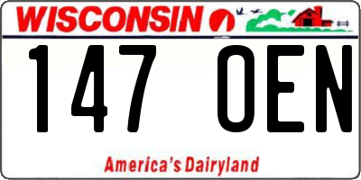 WI license plate 147OEN