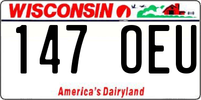 WI license plate 147OEU