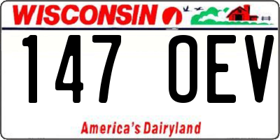 WI license plate 147OEV