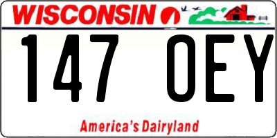 WI license plate 147OEY