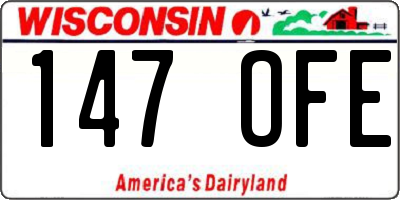 WI license plate 147OFE