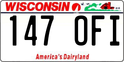 WI license plate 147OFI