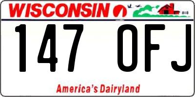 WI license plate 147OFJ