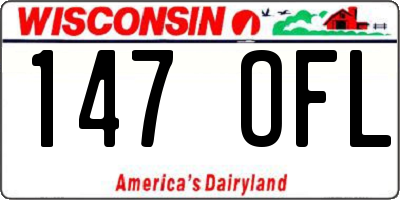 WI license plate 147OFL
