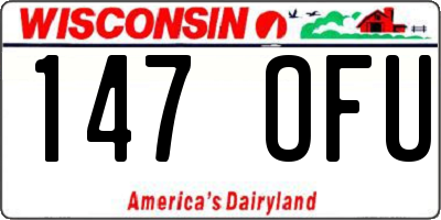 WI license plate 147OFU