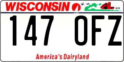 WI license plate 147OFZ